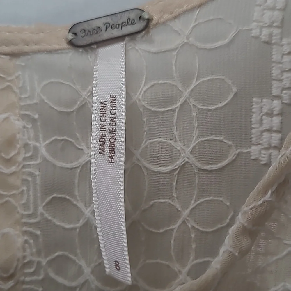 Free People Ivory Crochet Mini Dress - Picture 10 of 12